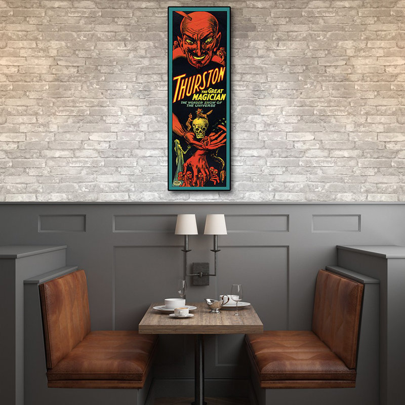 Homesahel Thurston Spirits Vintage Magic Poster Wall Art for Indoor Decor, 18" H x 6" W x 0.1" D