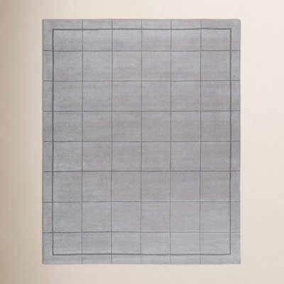 Mallory Hand-Tufted Sterling Grey Geometric Rug