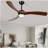 60-inch 3-leaf solid wood ceiling fan light