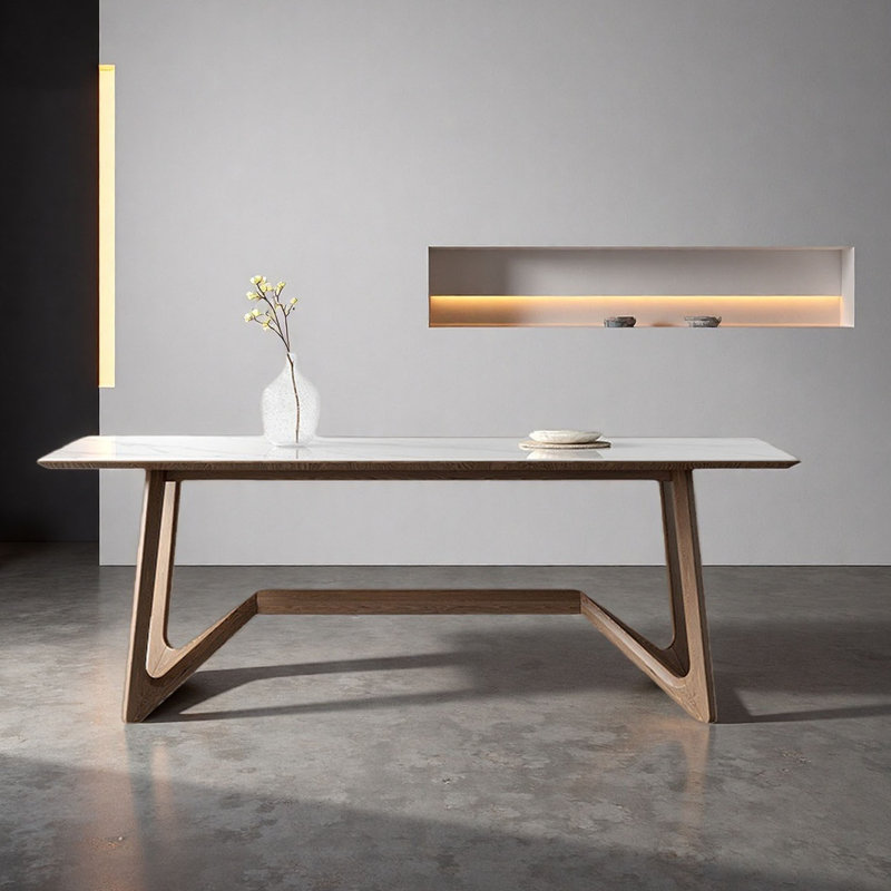 Table de salle à manger Modern Light Luxury, H 29,5 po x L 78,7 po x l 35,4 po