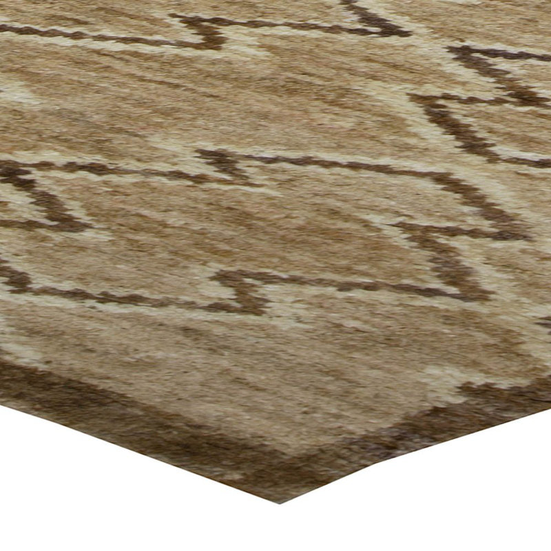 Tapis moderne aztèque brun 9 pi x 12 pi Modern