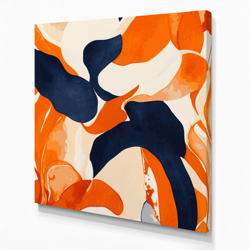 Abstrait aquarelle 68, art mural sur toile beige, H 16 po x l 16 po