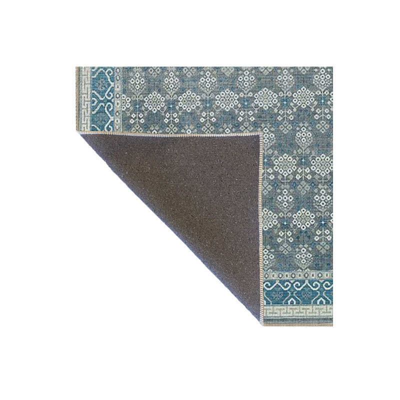 Washable Traditional Patterned Snowflake Motif Decorative Woven Area Rug, Rectangle 3'3" x 4'11" Rug Pad Included