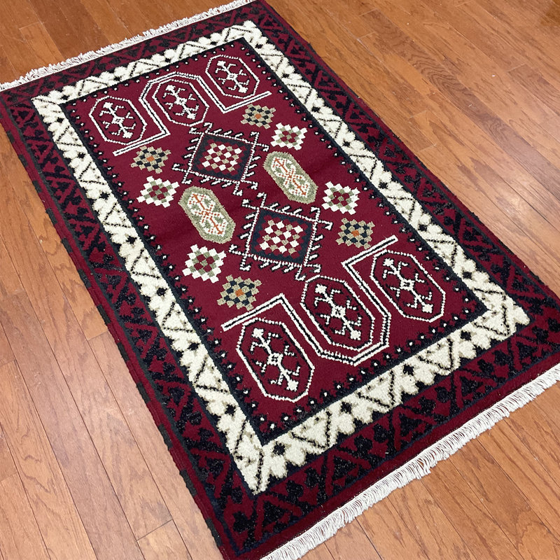  Handmade Kazak Wool Rug