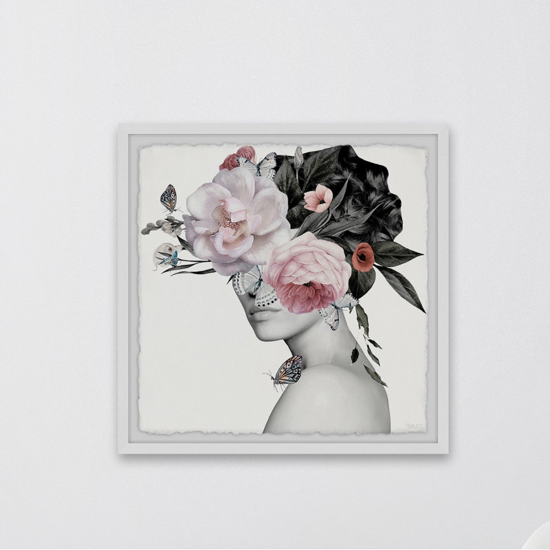 «Pastel Peony», reproduction encadrée, H 32 po x l 32 po x P 1,5 po