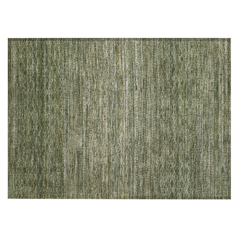Machine Washable Indoor/Outdoor Kirksville ACN2150 Striped Rug, Rectangle 1'8" x 2'6"