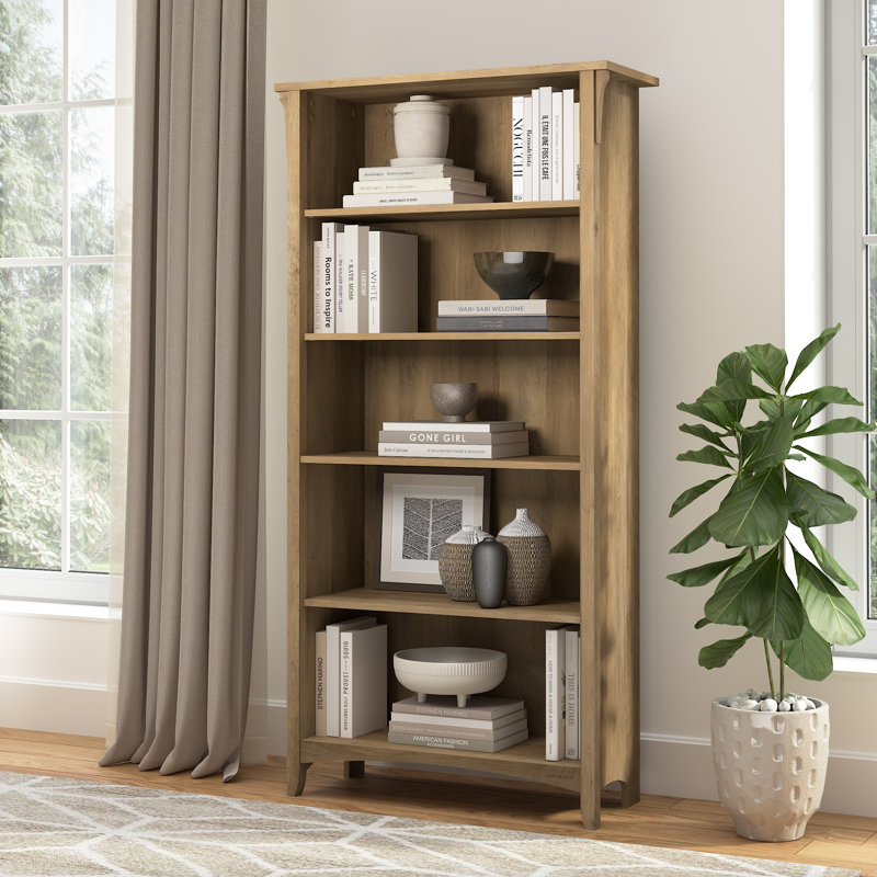 Tall 5 Shelf Bookcase in Reclaimed Pine, Reclaimed Pine