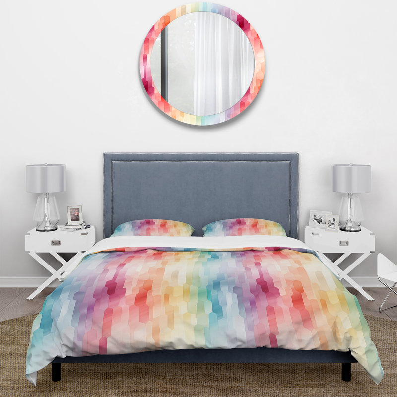 Ensemble de housse de couette Watercolor Minimalisme I, Housse de couette simple + 1 taie décorative stan