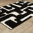 Hennings Abstract Maze Black/ Off-White Area Rug-1901089367