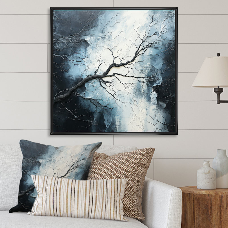 «River Embrace» sur toile, Cadre flottant noir, H 30 po x l 30 po x P 1 po