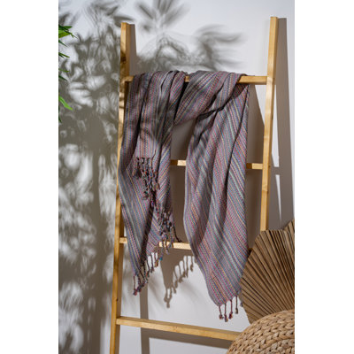 Premium Fouta Beach Towel, 60% Cotton 40% Polyester, 35.4 x 68.9 inches | Lightweight 8.5 oz, Machine Washable at 86°F | Stylish Grey Design, Perfect for Beach, Pool, or Picnic Use, Quick-Drying and Versatile
