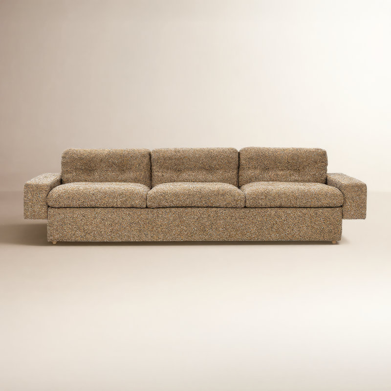 Lucca 117" Tufted Upholstered Sofa