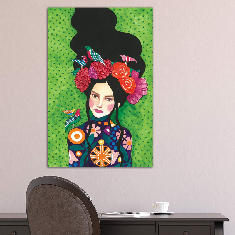 «Best Kept Secret» par Hülya zdemir - impression d'art graphique, H 40 po x l 26 po x P 1,5 po, Toile tendue