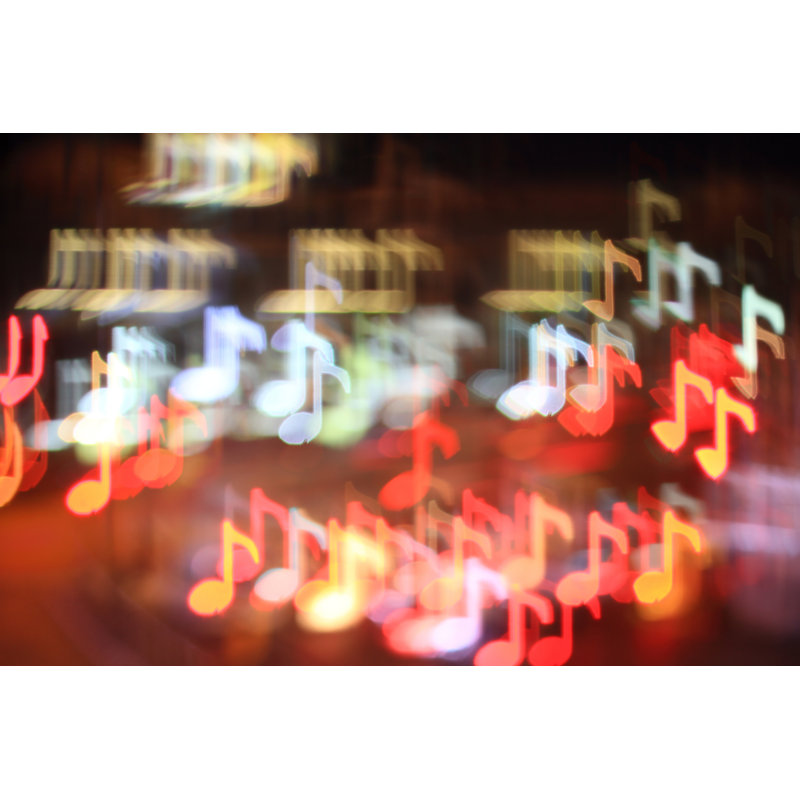 Music Notes by Tatajantra - Wrapped Canvas Print, 81cm H x 122cm W x 3.8cm D