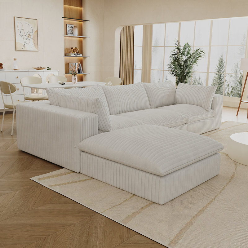 Canapé modulaire Boneless, Blanc