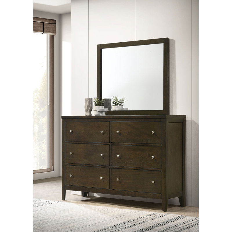 Commode 6 tiroirs avec miroir