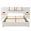 Upholstered Platform Bed With Two Outlets,USB Charging Ports, Two Bedside Pillows And Storage Shelves-432939903-420326731