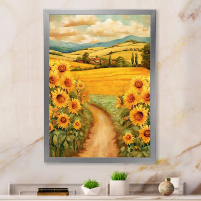 " Golden Cheerful Sunflowers II "