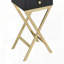 Table d'appoint avec plateau blanc et base en laiton