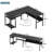 Afjol 47'' L Shaped Desk with Magic Power Outlets, USB Charging Ports and Storage Shelves-826869618