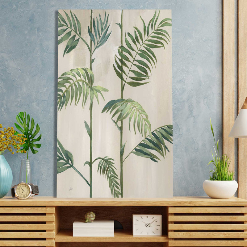 Modern Fronds I par Nan - Peinture, L 18 po x H 30 po, Toile tendue