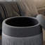 Pouf de rangement rond rembourré de 23,23 pouces avec franges-1393610043
