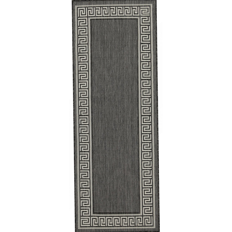 Sunshine Anthracite  Indoor/Outdoor Area Rug, Rectangle 7'10" x 10'3"