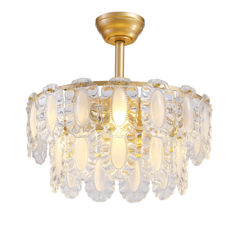 Ventilateurs de plafond en cristal 20,5 po Fandelier