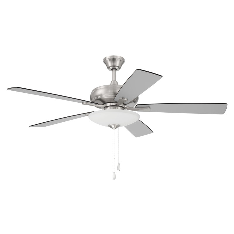 Ventilateur de plafond 3 lumières Eos, Nickel brossé, Nickel brossé