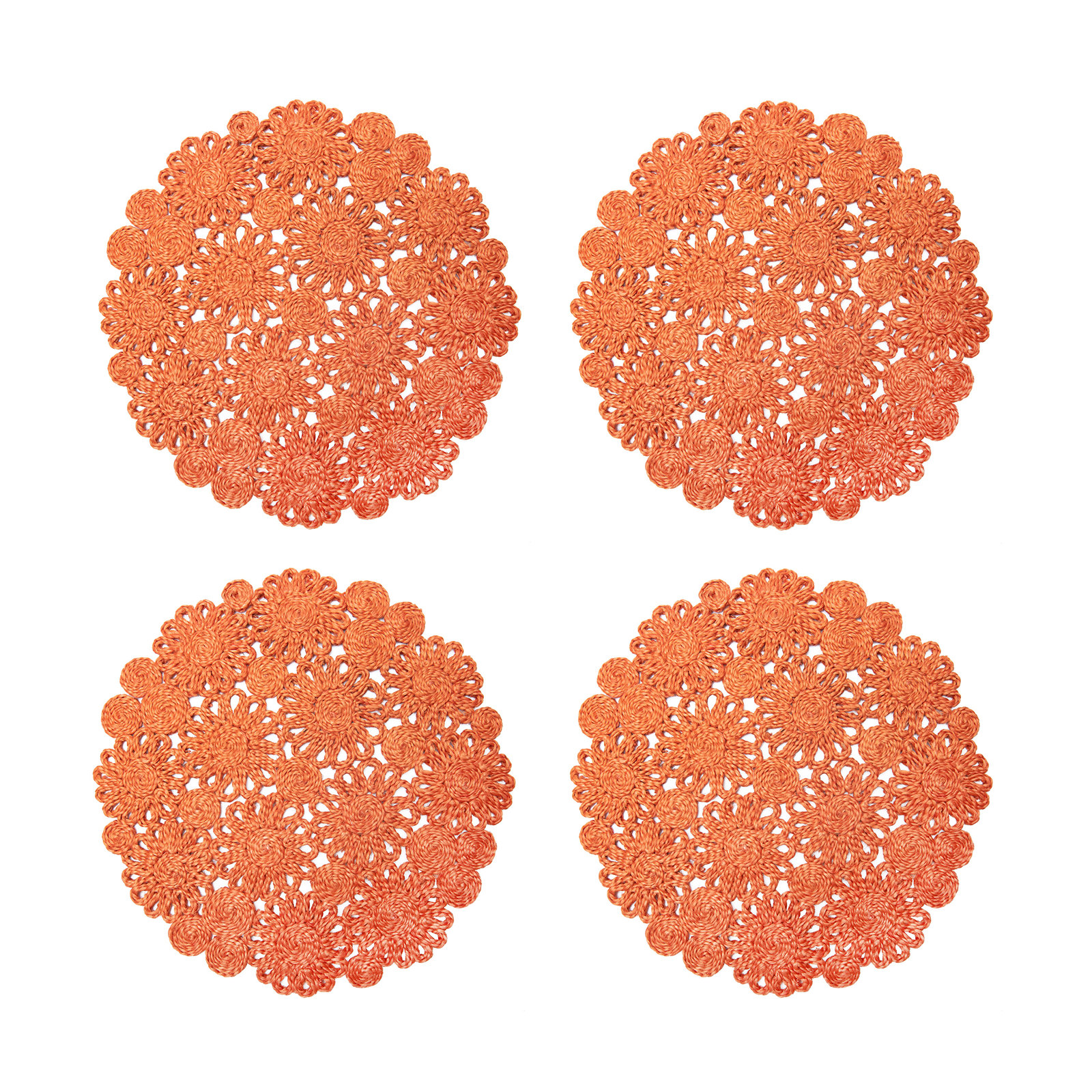 Bladwell Jute Round Placemat, Clementine