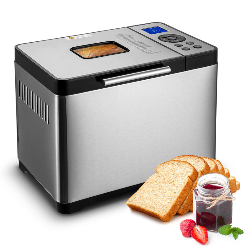 2LB 19-in-1 Bread Maker Automatic Compact Dough Machine Nonstick 3 Crust Colours