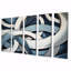 «Blue and White Whirling Rings I», art mural abstrait sur toile, 5 pièces-1668167358
