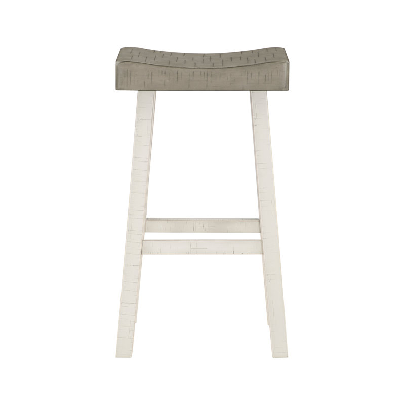 Counter Stool, Bar Stool (29" Seat Height), Coffee/White