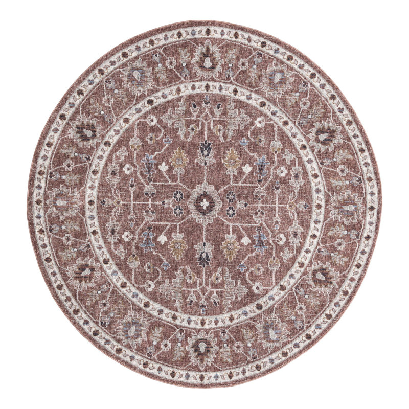 Erica Floral Indoor Rug, Round 7'