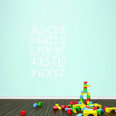 Décalcomanie murale alphabet doodle