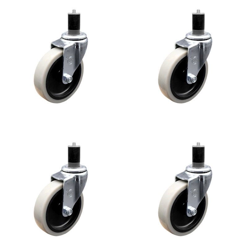 Thermoplastic Rubber Caster with Expanding Stem