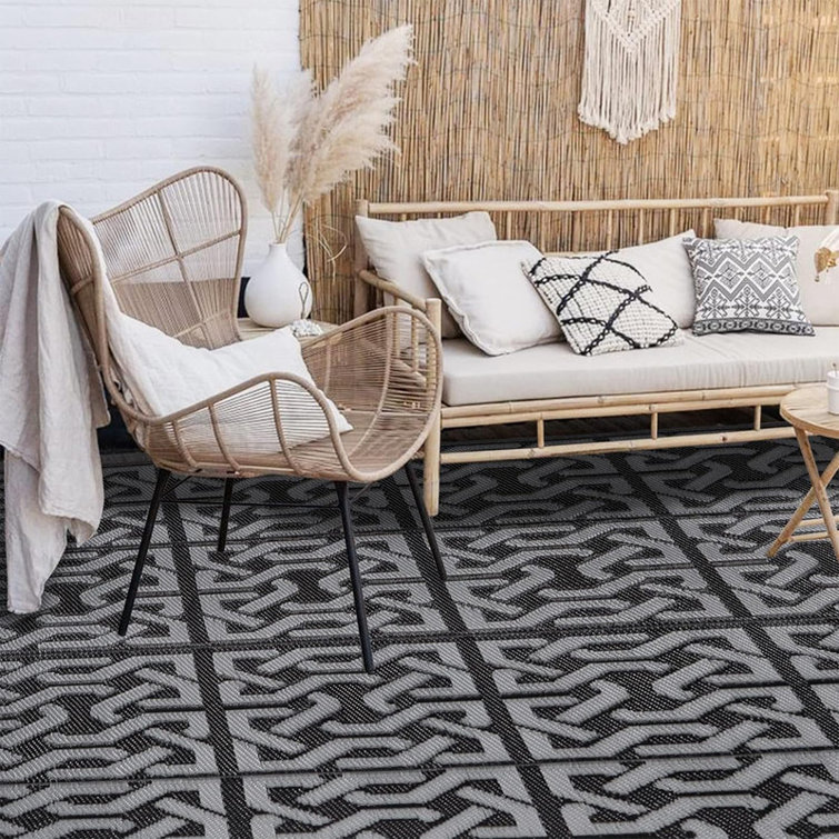 Wayfair Geometric Outdoor Rugs Hokku Designs Razid Geometric Outdoor Rug | Wayfair