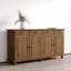 Buffet en bois massif à 4 portes et 4 tiroirs Rubi, armoire traditionnelle de 66,5 pouces de largeur-375697759