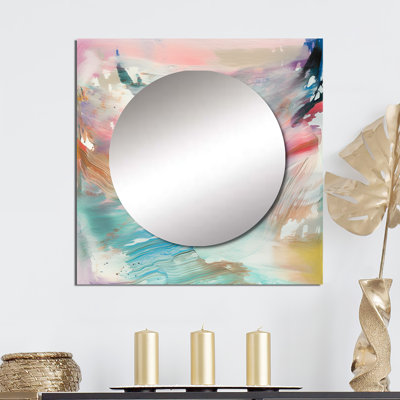Daviana - Abstract Square Mirror Wall Art For Bathroom