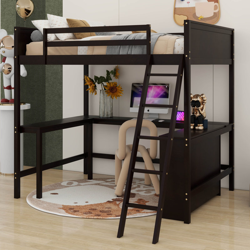 Lit mezzanine double Homerton pour enfants, Espresso