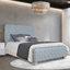 Mobilier de chambre contemporain tapissier bleu sarcelle clair audacieux Chenille-121061667