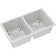 Quartz 33" x 18-1/2" x 9-1/2" Double Basin Undermount Kitchen Sink with Basket Strainer