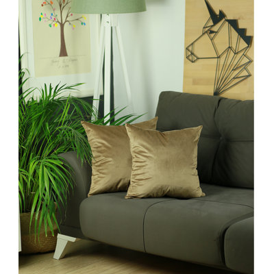 Solid Colour Velvet Reversible Pillow Cover