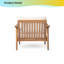 Chaise longue d'extérieur Mid-Century moderne - Structure en bois de teck massif avec coussins en polyester résistant aux intempéries - Patio, jardin ou balcon