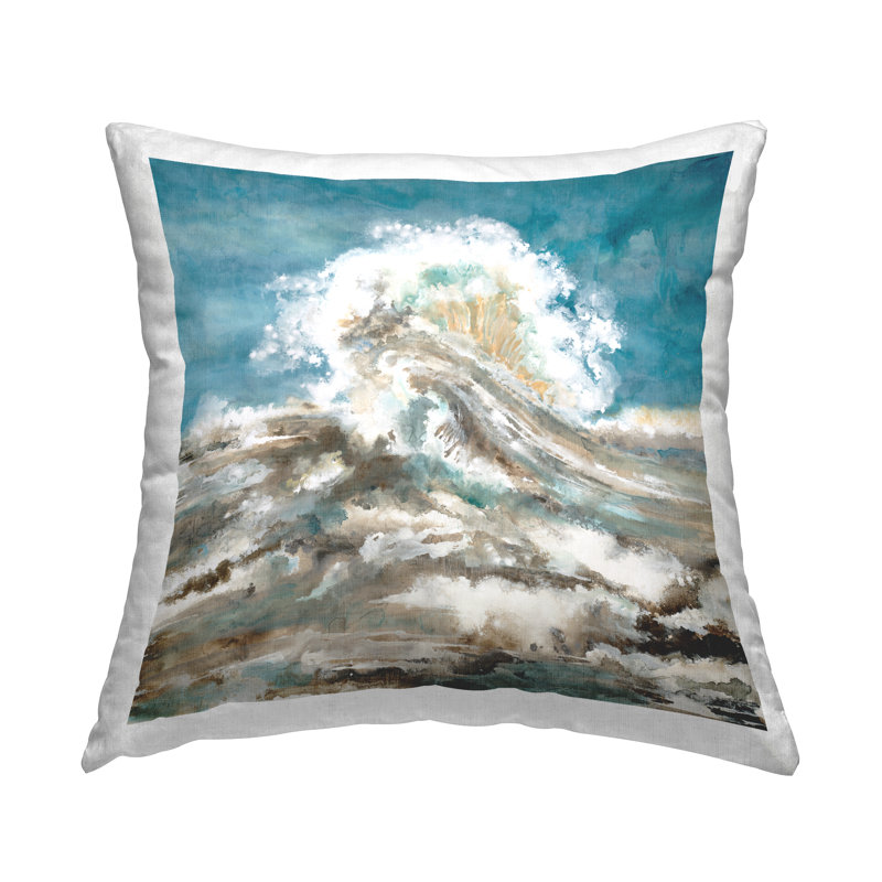Coussin décoratif abstrait "Abstract Water Splash" par Liz Jardine