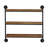 Hanfield Brown Metal 3 Shelves Wall Shelf 26" x 23" x 7"