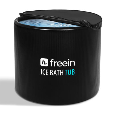Baignoire glacée Freein pour 1 personne - Chlorure de polyvinyle (PVC) ovale à froid en noir