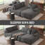 4 Seater Corduroy Sofa-1552848893