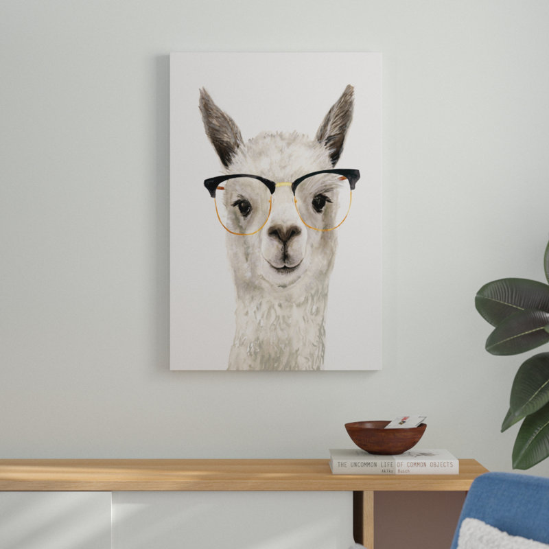 «Hip Llama IV», peinture sur toile, H 36 po x l 24 po, Toile tendue