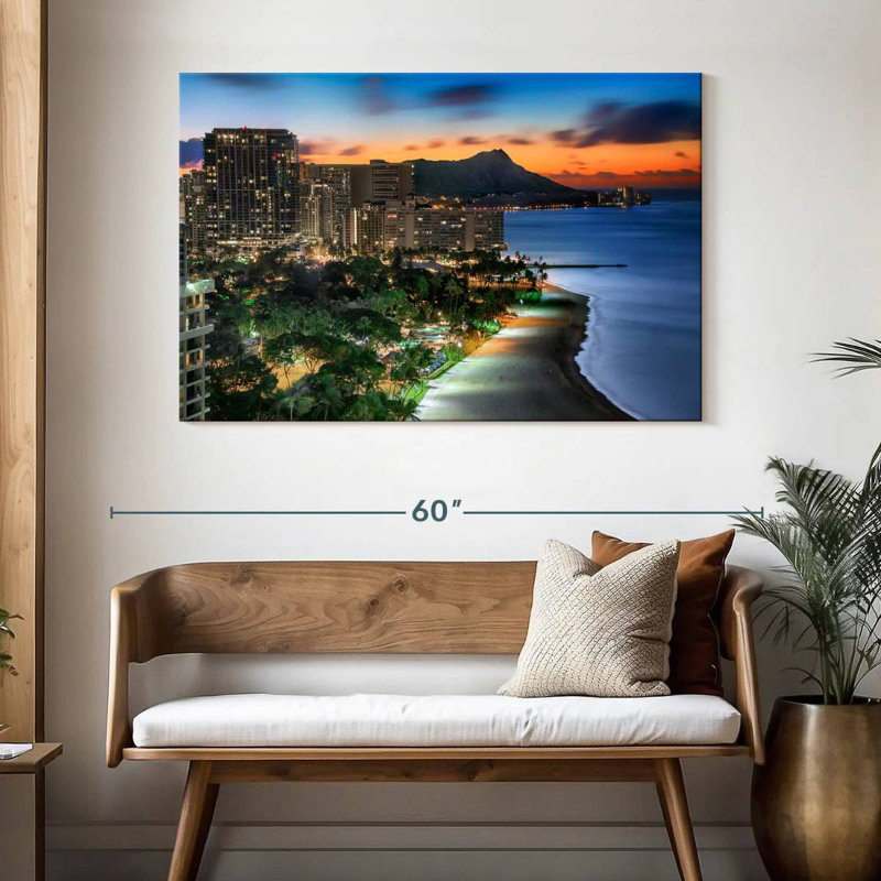 Gillard Waikiki Coast Sundown, H 32 po x l 48 po